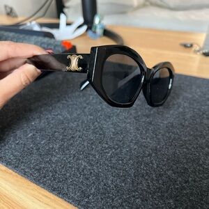 Black Sunglasses with Gold Accent